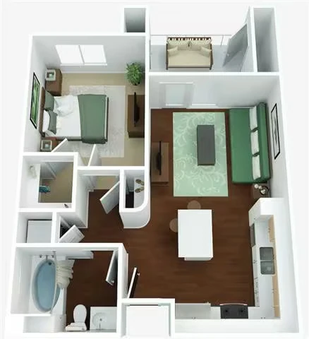 PLAN A1 2-307 floor plan